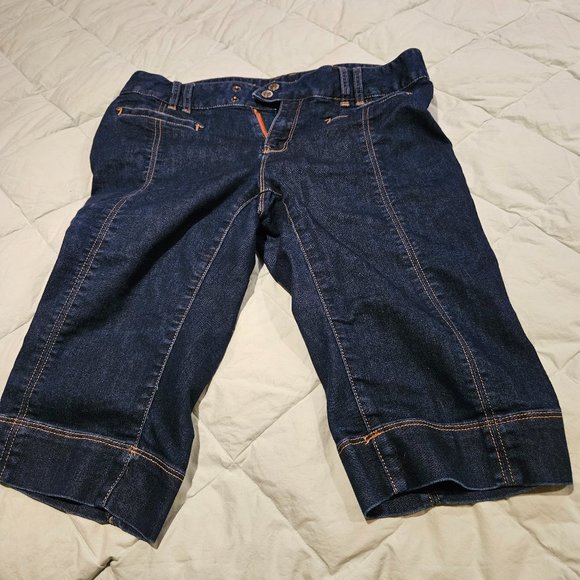 Royal Robbins Capri Jeans Size 12 Blue - Picture 1 of 8